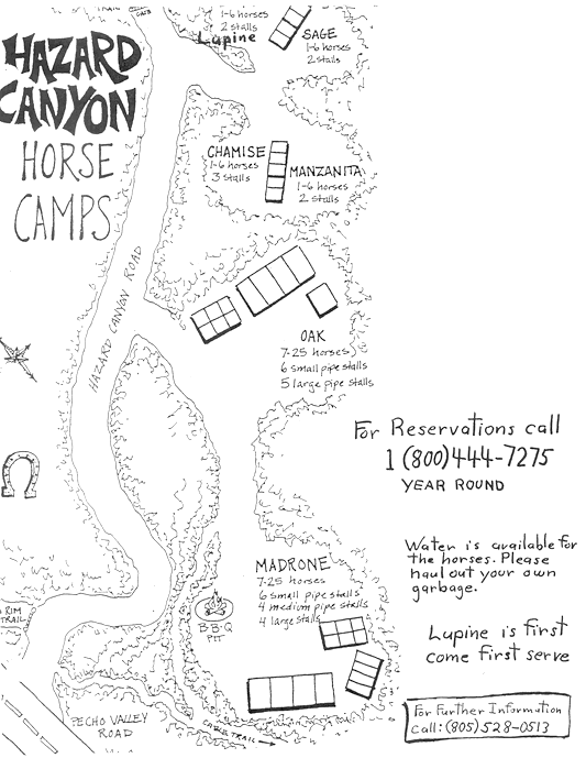 Montana de Oro Hazard Canyon Horse Camp Map