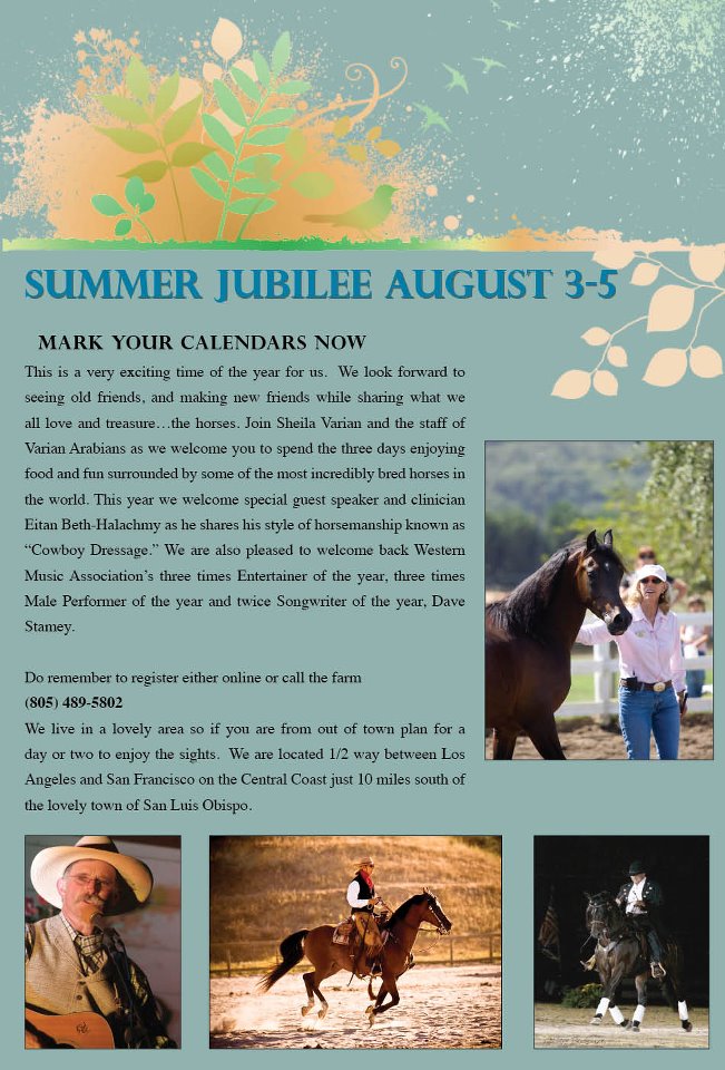 Varian Arabians Summer Jubilee