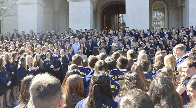 Pictured above, CAFFA members met at our capitol to voice their opinions on the #SAVEFFA campaign.