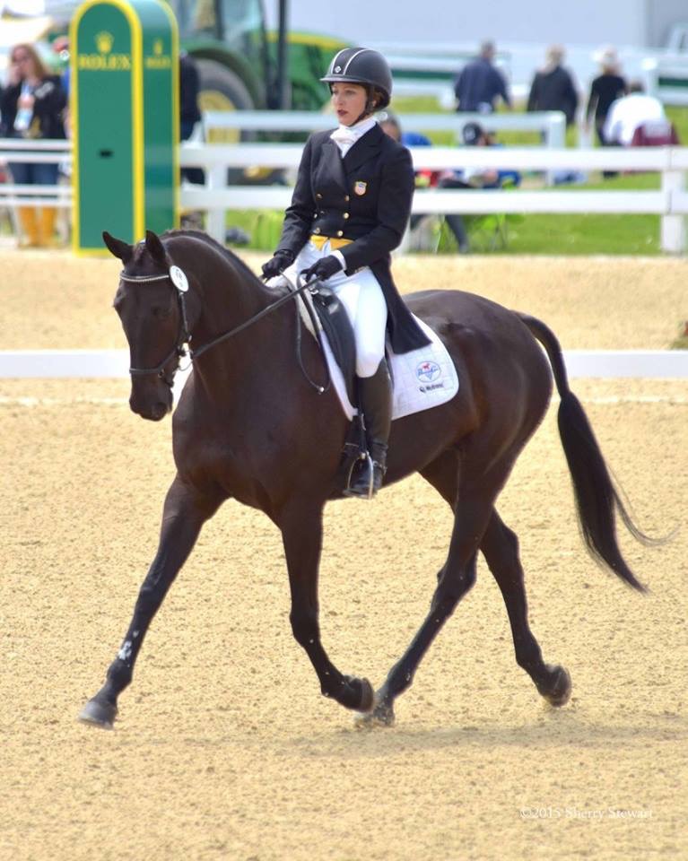 Gina and Ron compete in the Dressage phase at Rolex. Photo by Sherry Stewart