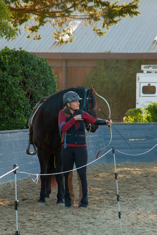 Lessons Learned at a Bridleless Riding and Mounted Archery Clinic  | SLO Horse News 