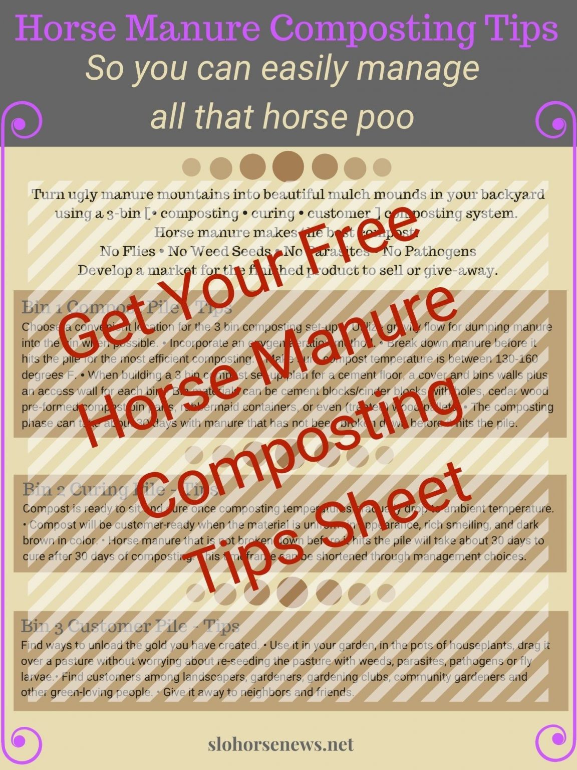 Turning Horse Manure into Gold Horse Manure Composting SLO Horse News