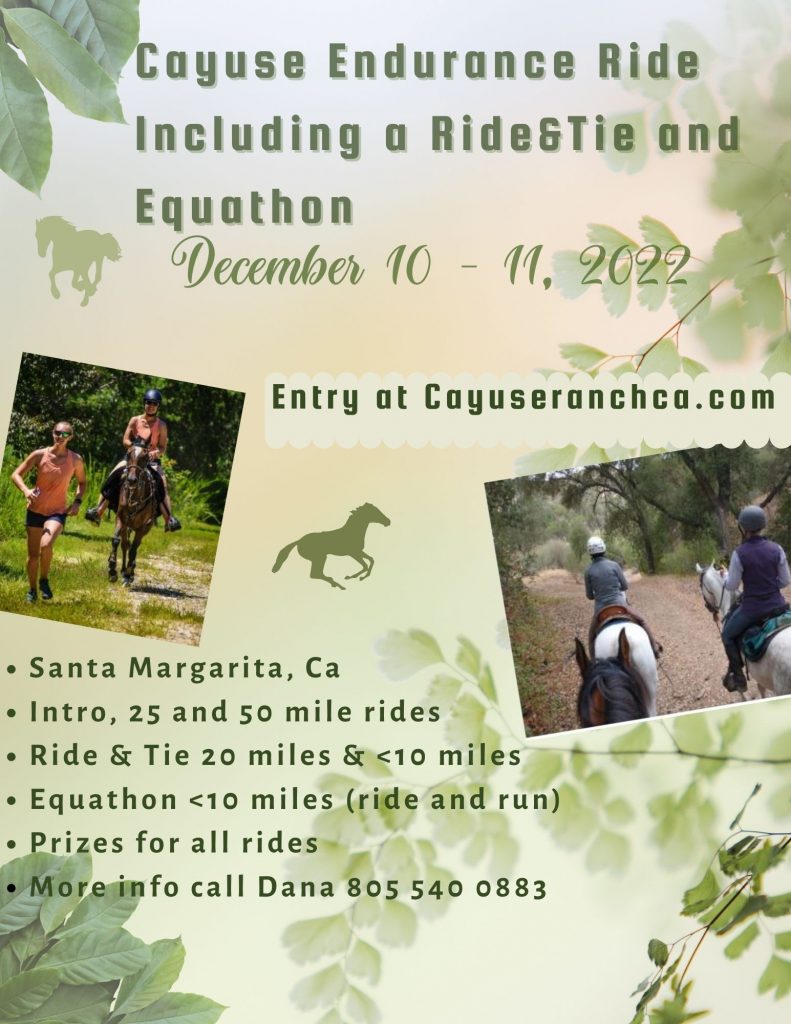 Connect with Nature at the Cayuse Ranch Endurance Ride | SLO Horse News 